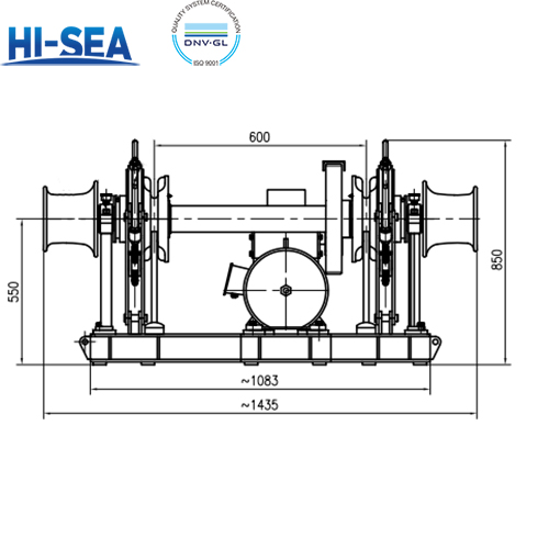 17.5mm Marine Electric Double Sprocket Anchor Windlass